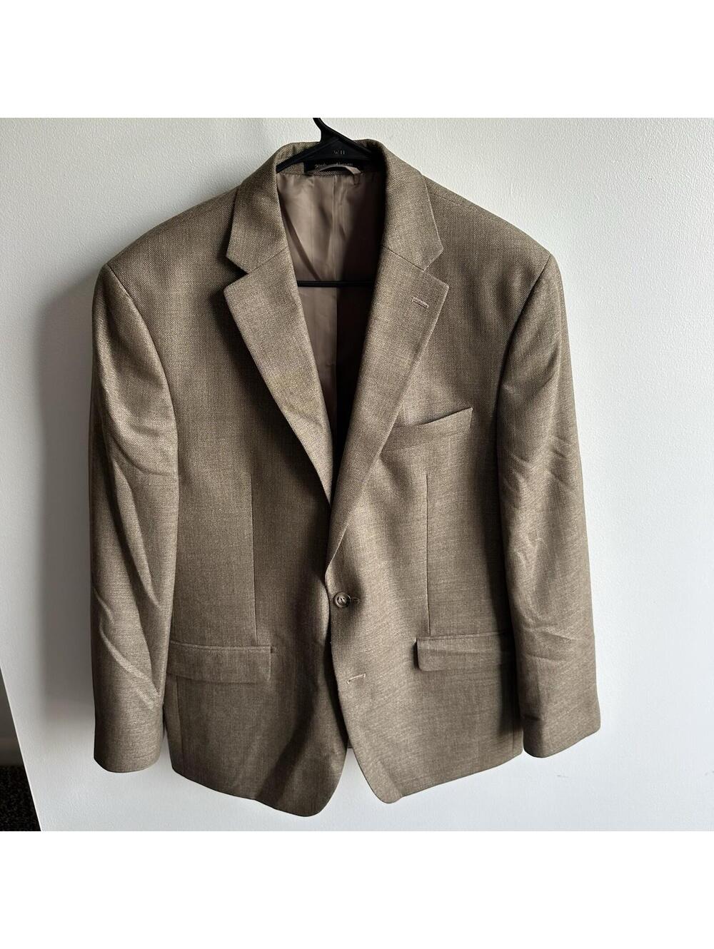 CHAPS Mens Sport Coat Blazer Brown 42R Made In Vietnam